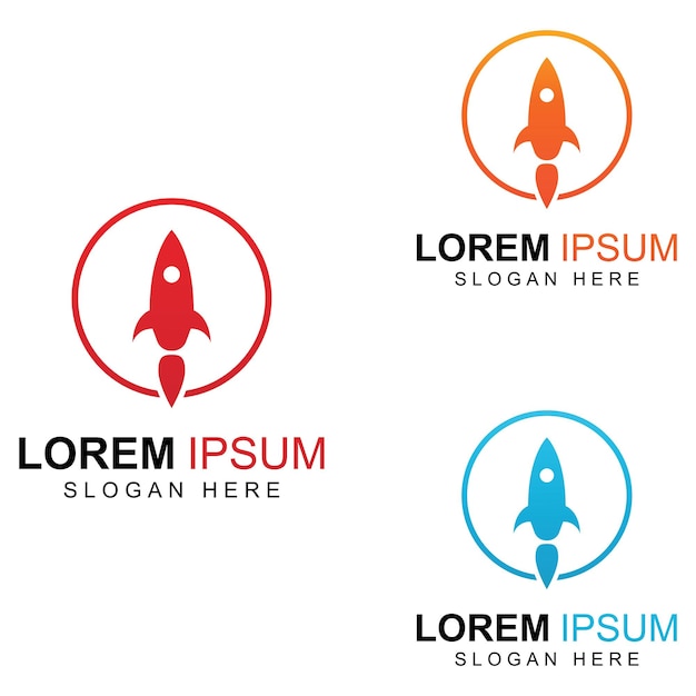 Векторная иллюстрация логотипа и символа ракеты