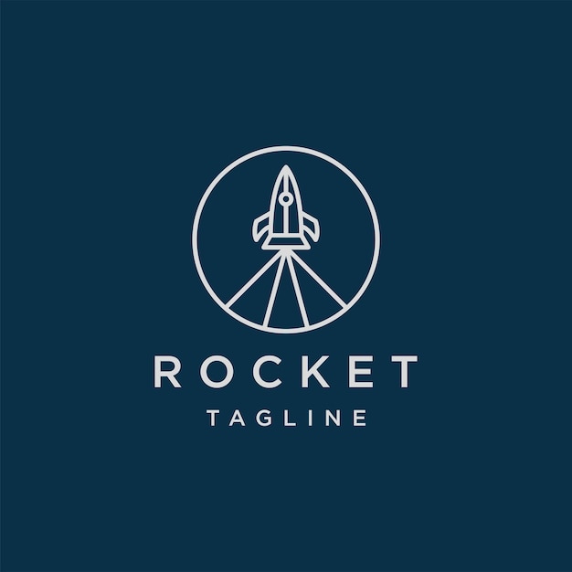 Rocket logo vector icon design template