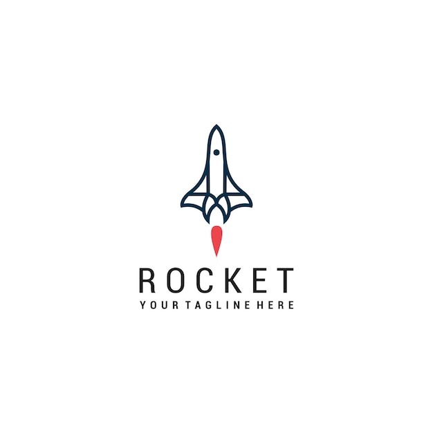 Шаблон дизайна векторной иконки логотипа ракеты