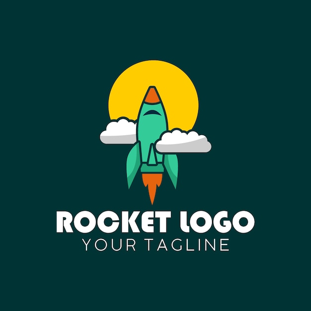 Rocket logo vector