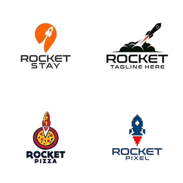 Vector rocket logo