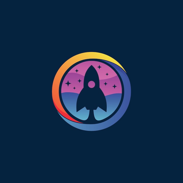 Vector rocket logo