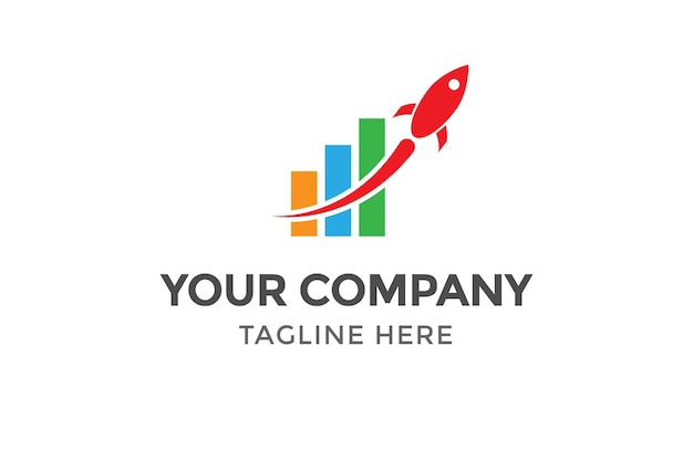 Rocket market logo business success logo template