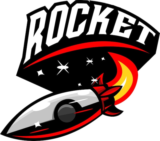 ROCKET MASCOT LOGO VECTOR ILLUSTRATION