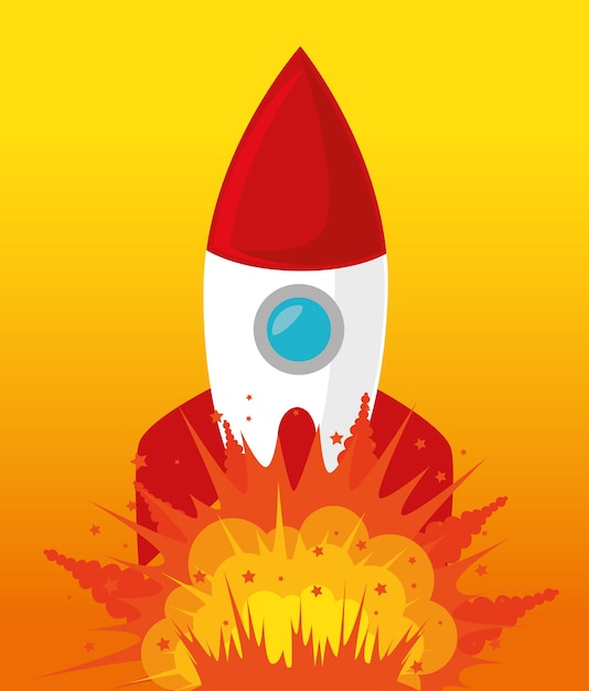 Vector rocket ontwerp.