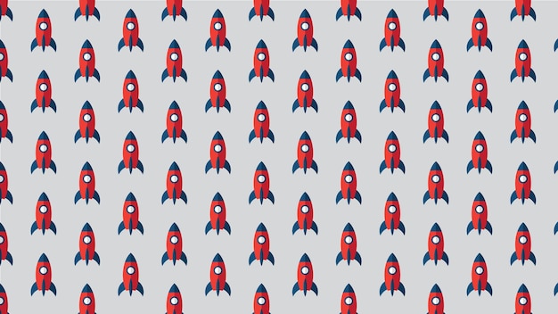 Rocket pattern background wallpaper vector