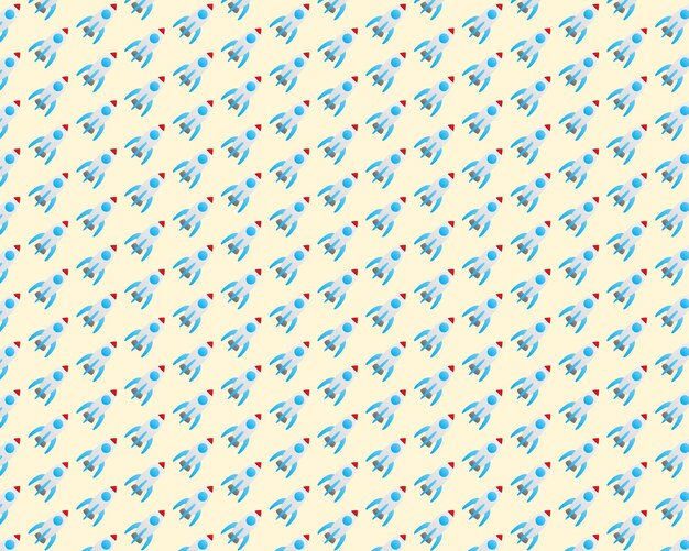 Rocket pattern design Free Vector