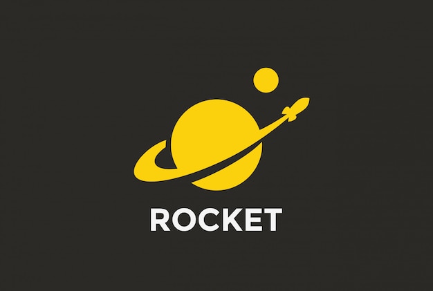 Rocket Planet Logo icoon.