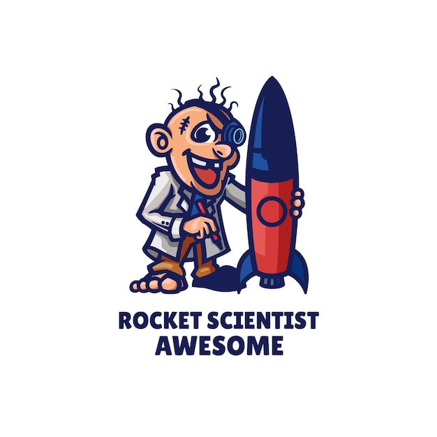 Vector rocket scientist logo