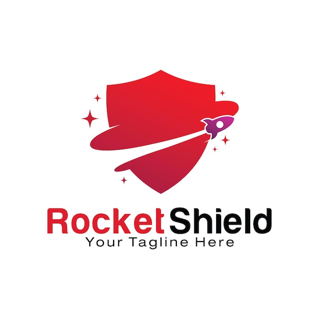 Шаблон дизайна логотипа Rocket Shield