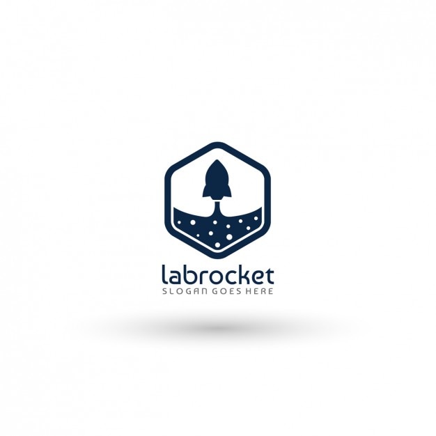 Rocket ship company template logo