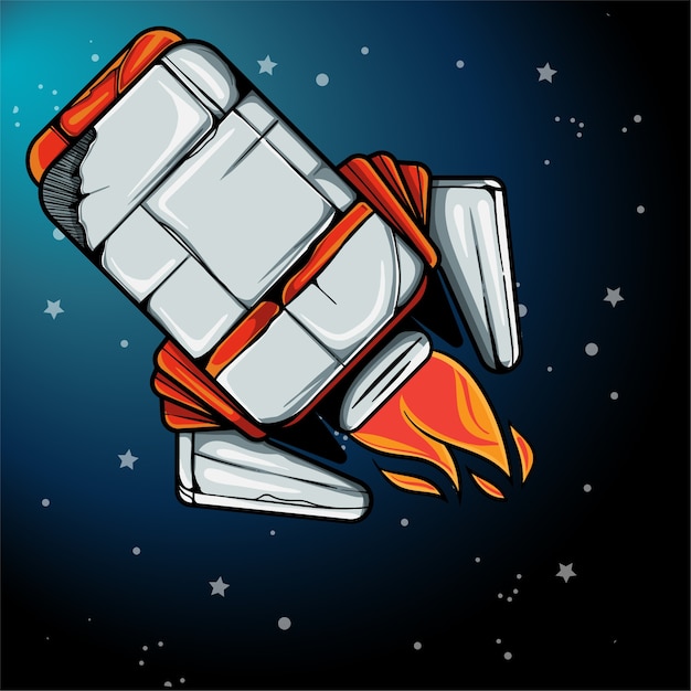 Rocket ship illustration