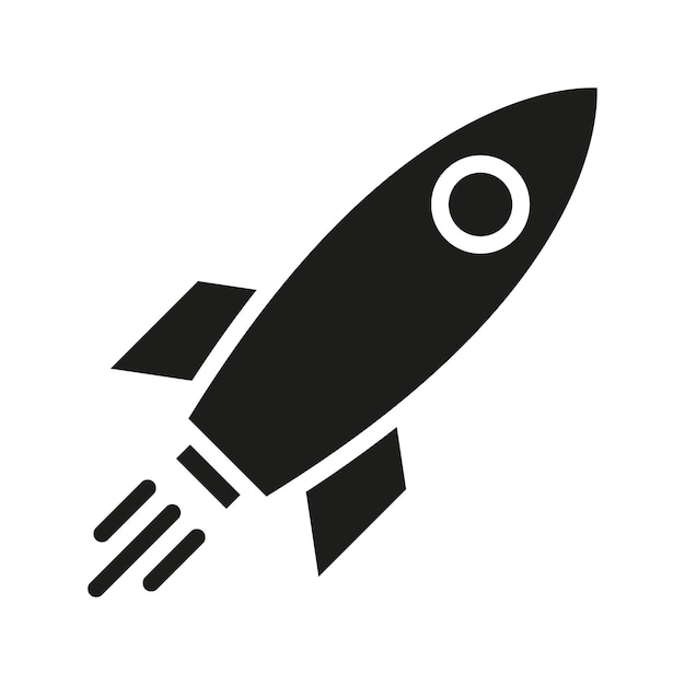 Rocket sign symbol vector glyph color icon