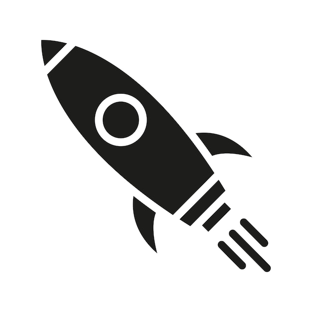 Rocket sign symbol vector glyph color icon