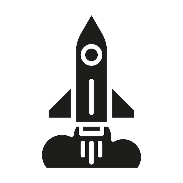 Rocket sign symbol vector glyph color icon