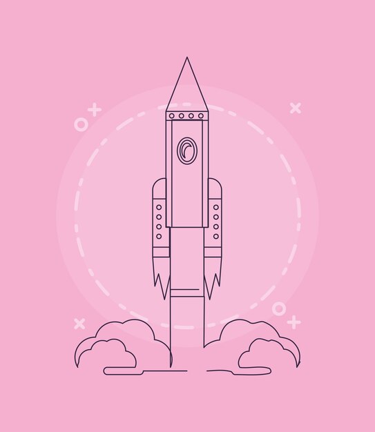 Rocket space icon