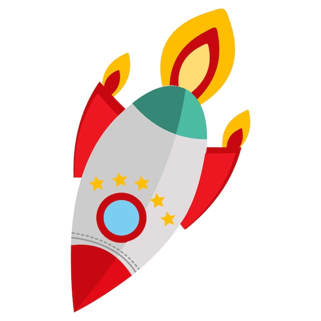 Vector rocket space illustration