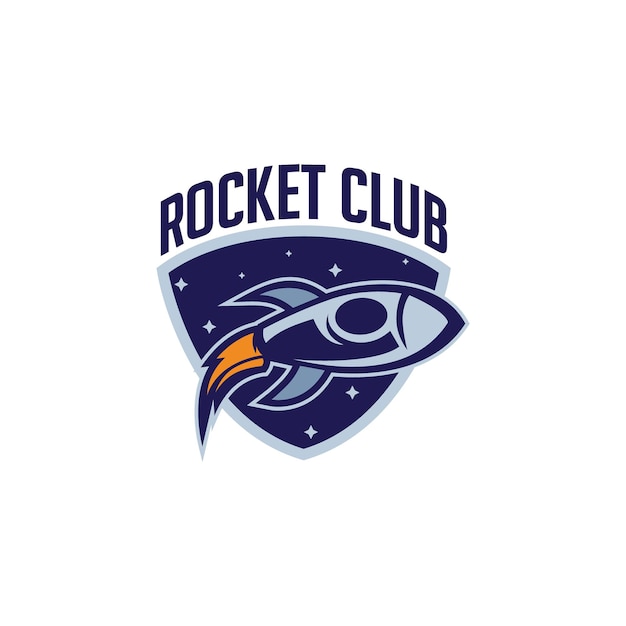 Rocket space logo design concept vector