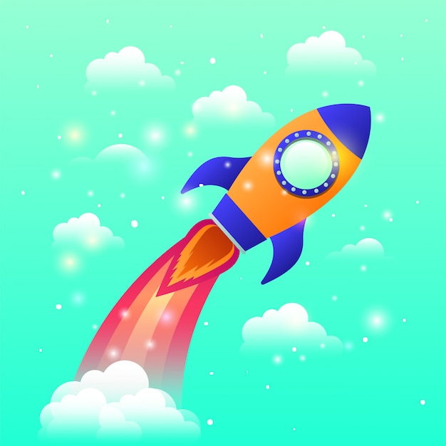 Rocket start up icon