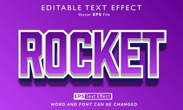 Vector rocket text effect