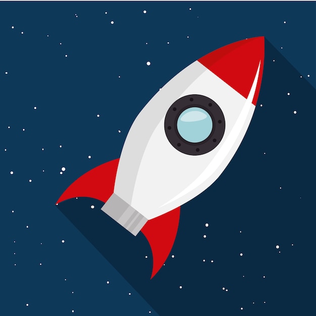 Rocket toy isolated icon