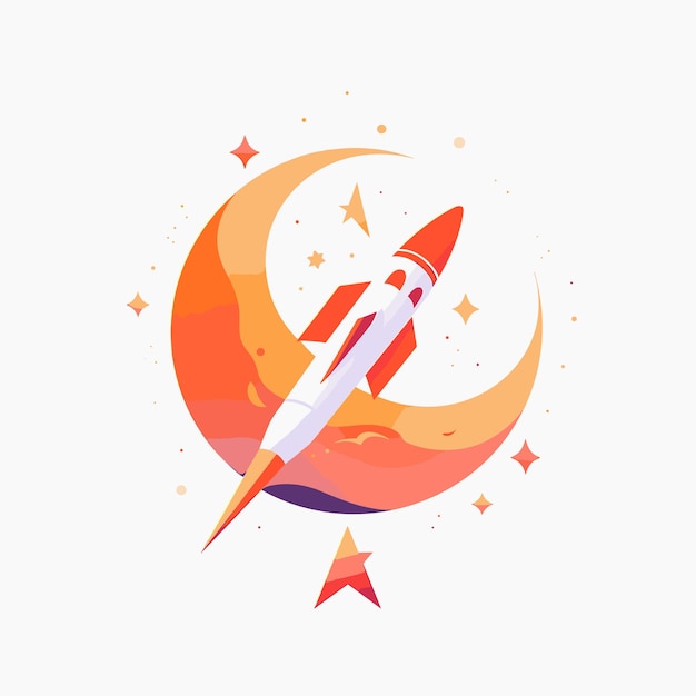 rocket vector 2d logo