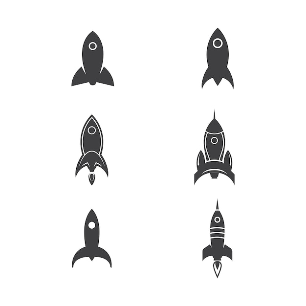 Rocket Vector icon design illustration Template