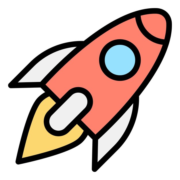 ロケットベクトルアイコンデザインイラスト