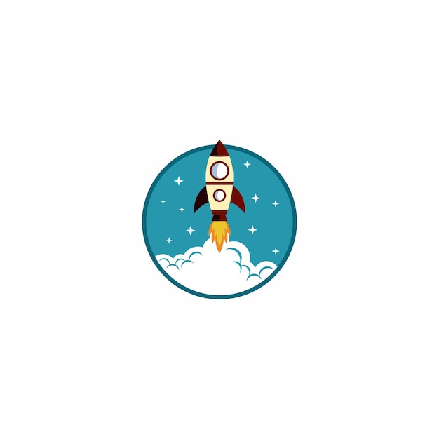 rocket vector icon logo design