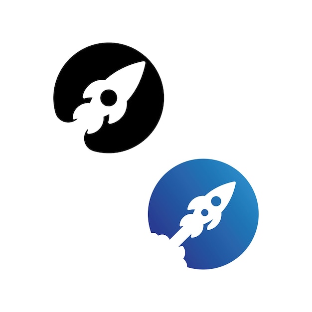 Rocket vector illustration icon logo design template