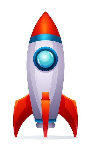 Rocket vector illustration isolated on white background