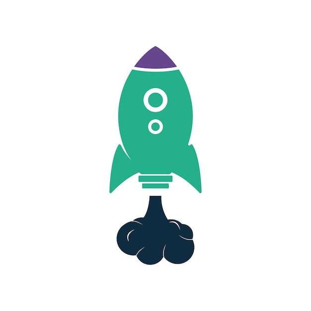 Rocket Vector Logo Design. Start up Rocket Space Ship Abstract Vector Logo.