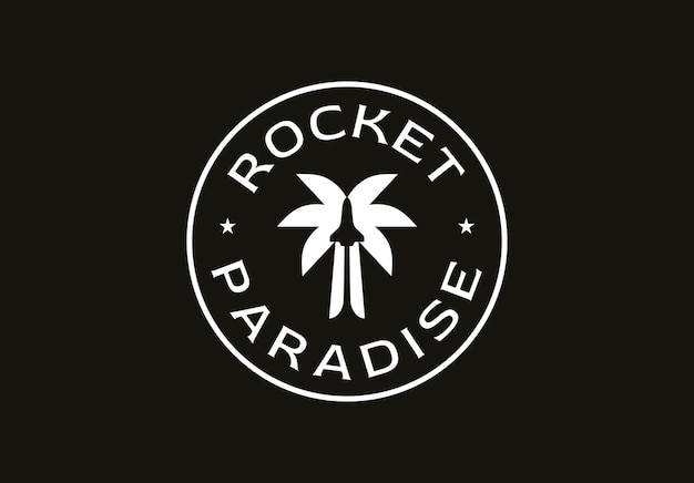 Вектор Логотип ракетного корабля 
