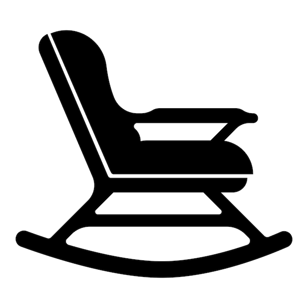 Rocking chair logo icon simple vectorillustration design template