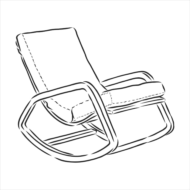 How to Draw a Rocking Chair Step by Step  YouTube