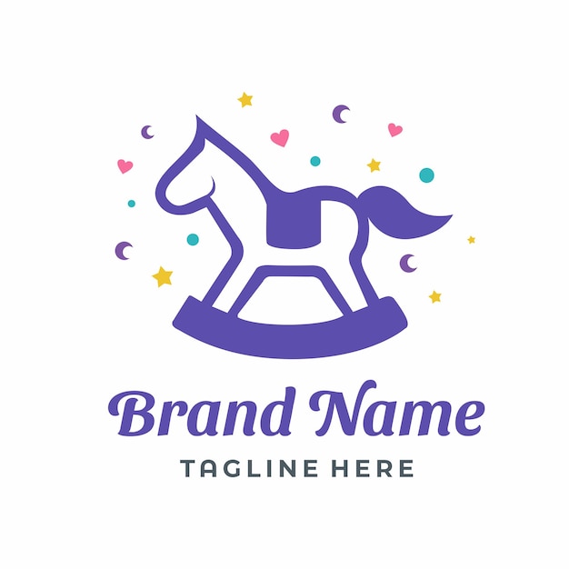 Rocking Horse Toy for Baby and Kids Store Logo