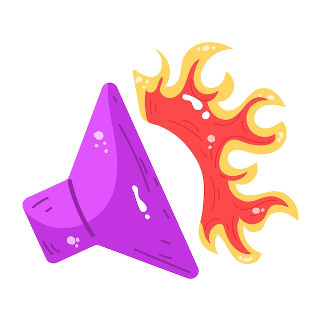 A rocking sound flat sticker icon