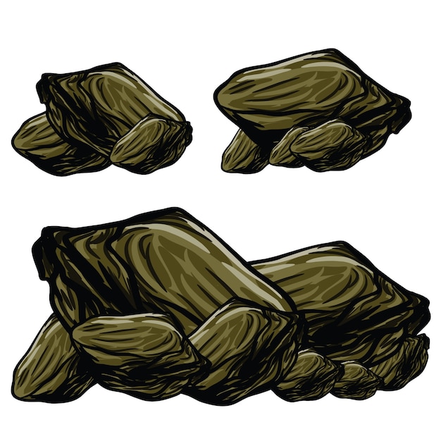 Illustrazione di pietra rocce