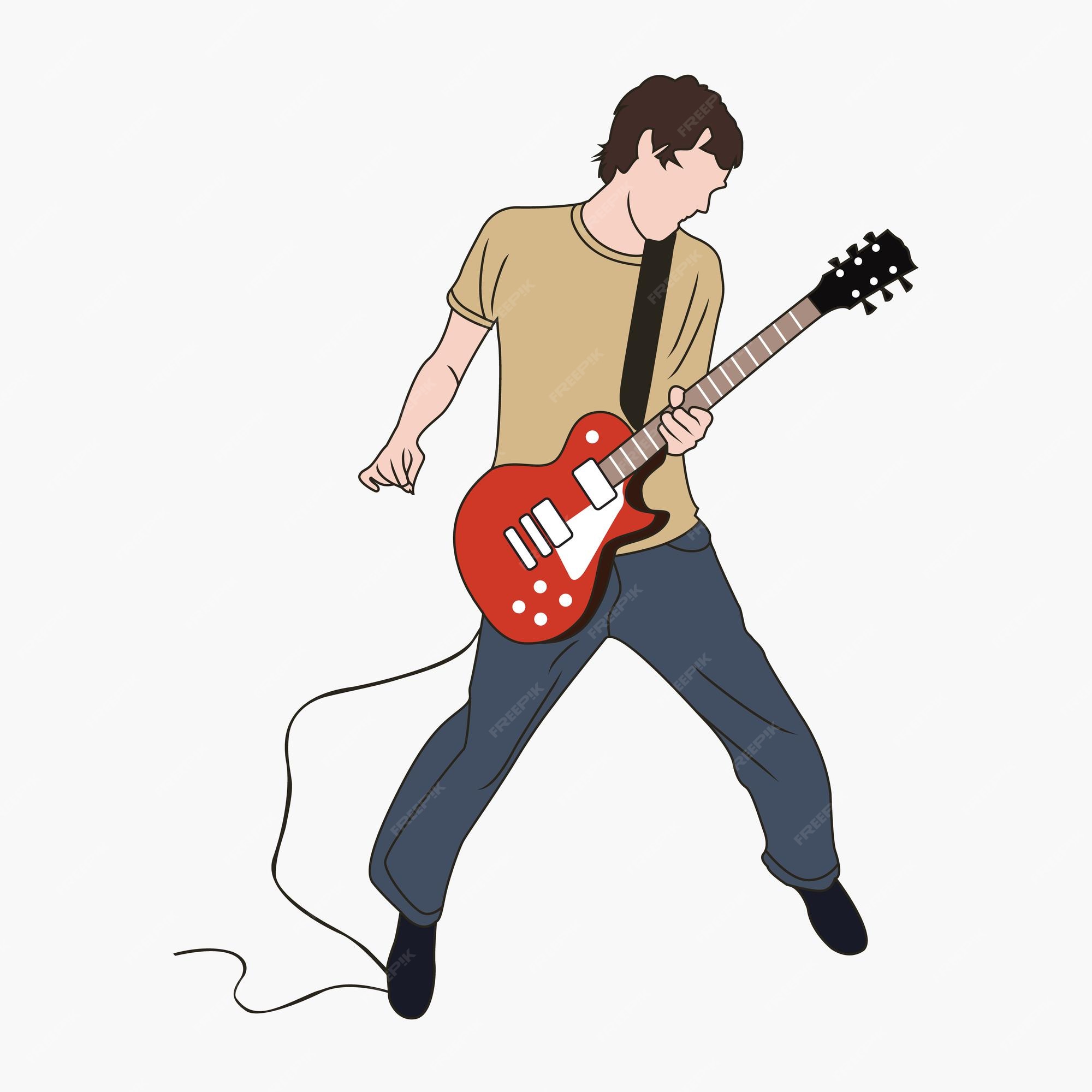 Premium Vector | Rockstar line art illustration Premium Vector | Rockstar line art illustration