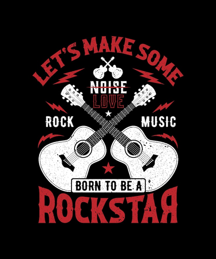 Vector rockstar t shirt design