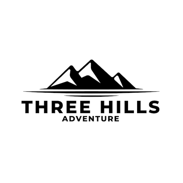 Rocky Snow Mountain Drie heuvels Logo