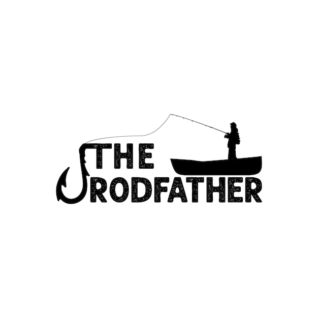 The rod father fishing logo design