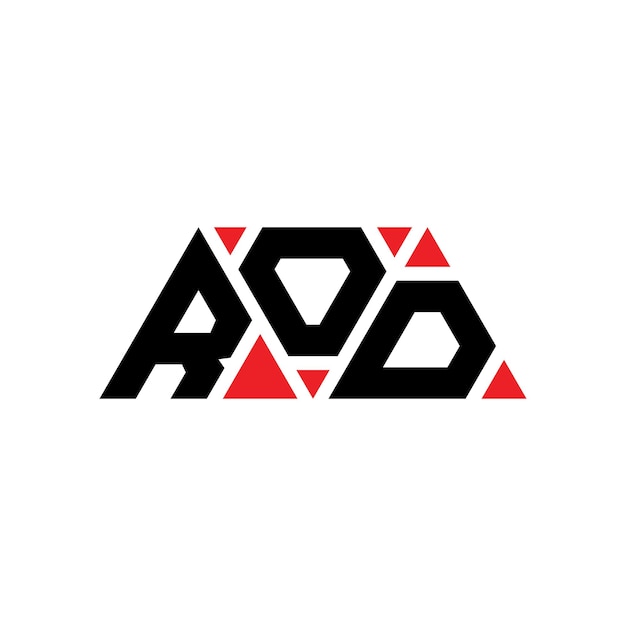 ROD triangle letter logo design with triangle shape ROD triangle logo design monogram ROD triangle vector logo template with red color ROD triangular logo Simple Elegant and Luxurious Logo ROD