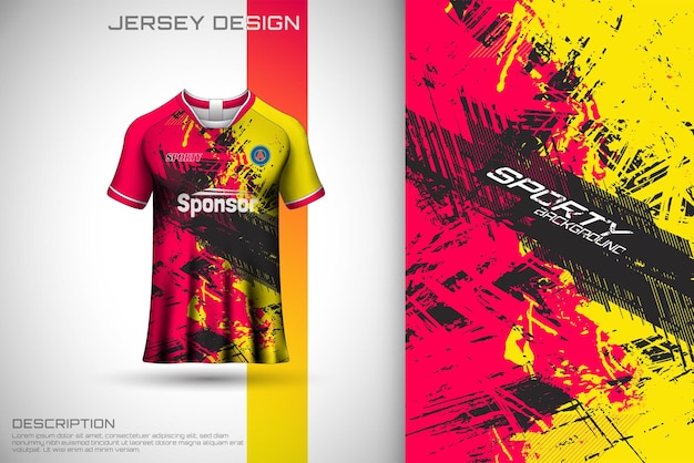 rode abstracte getextureerde sport-t-shirt ontwerp t-shirt voor racen voetbal gaming motorcross fietsen