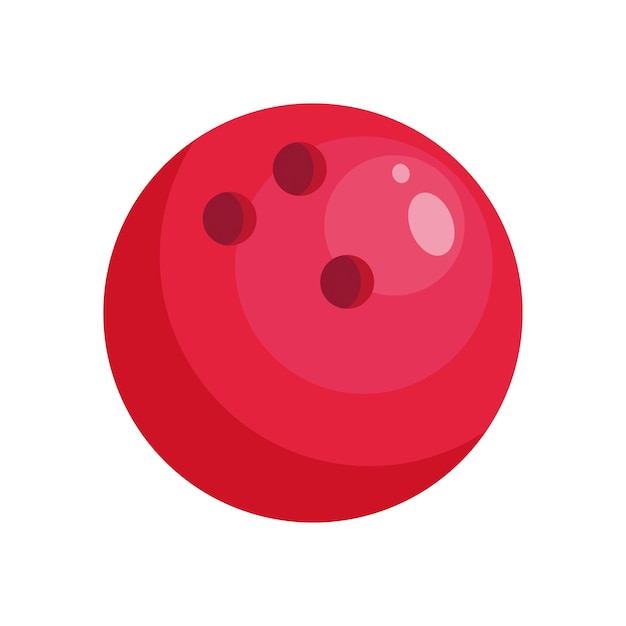 Rode Bowling Ball geïsoleerd op witte achtergrond Vector illustratie