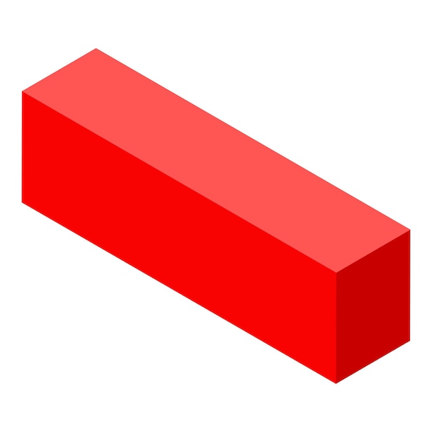 Rode bril geval pictogram Isometrisch van rode bril geval vector pictogram voor webdesign geïsoleerd op een witte achtergrond