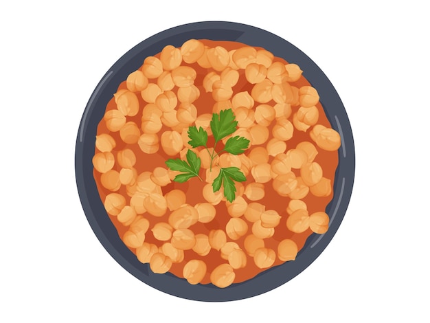 Vector rode channa channa masala indiaas eten illustratie