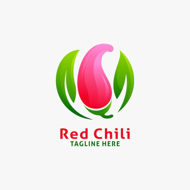 Rode chili logo ontwerp