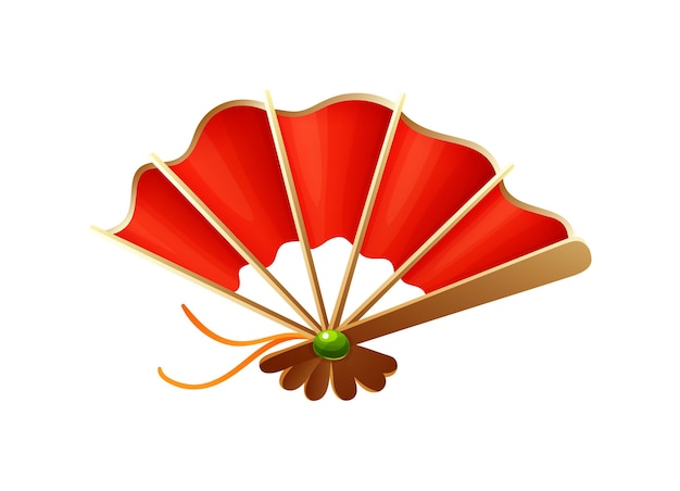 Rode Chinese hand decoratieve vouwwaaier