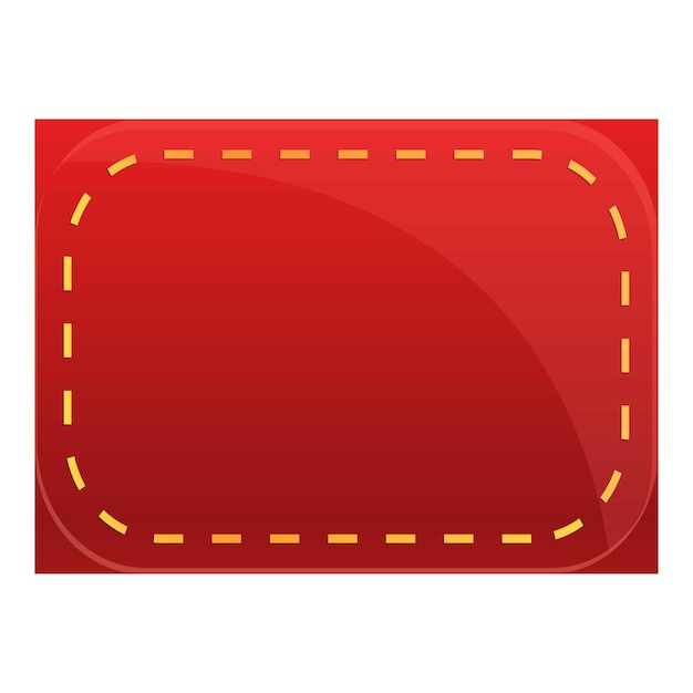 Vector rode doek labelpictogram cartoon van rode doek label vector pictogram voor webdesign geïsoleerd op een witte achtergrond
